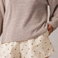 Silk Taffeta Tap Short - Creme Walnut Polka Dot
