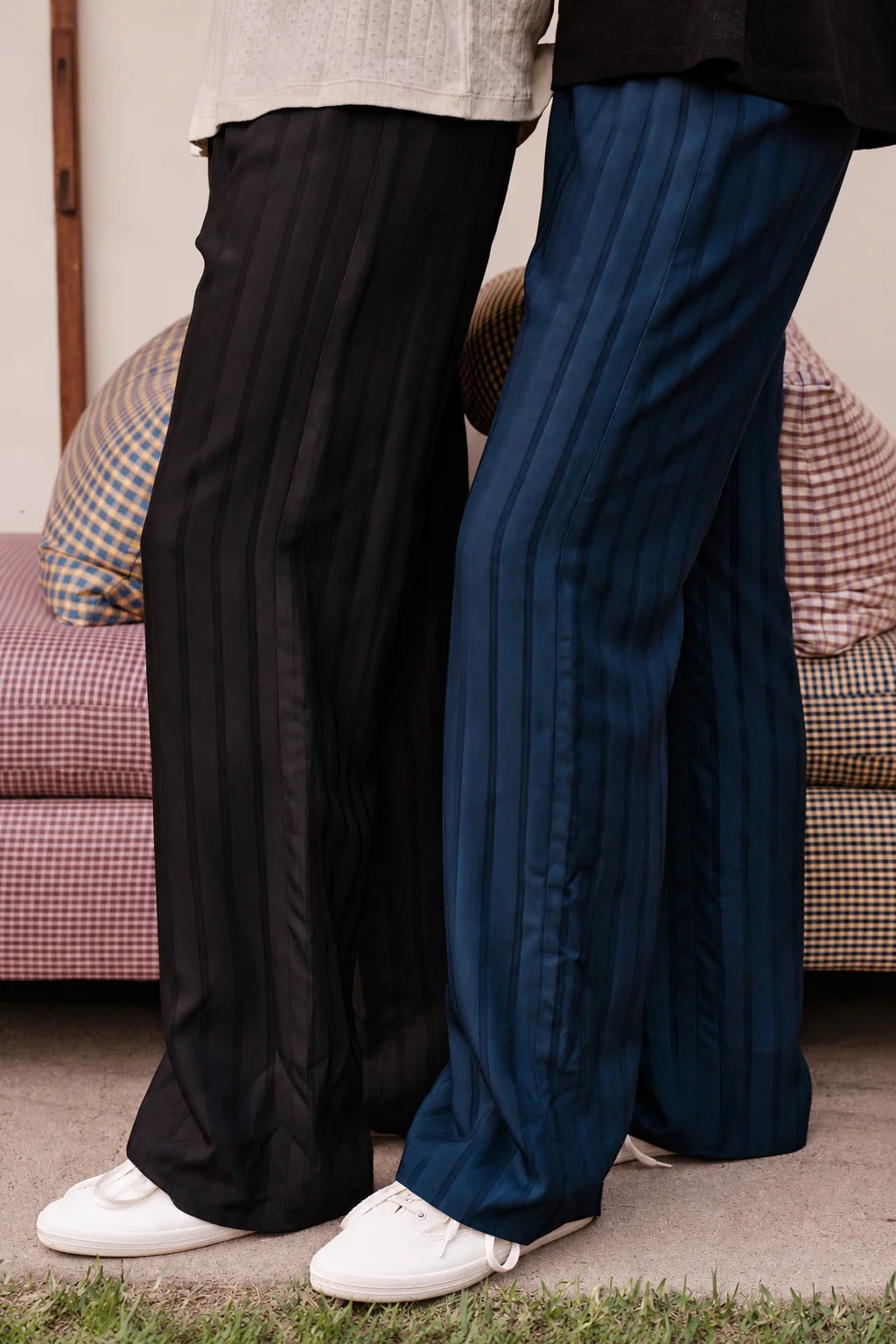 Shadow Stripe Simple Pant - Jet