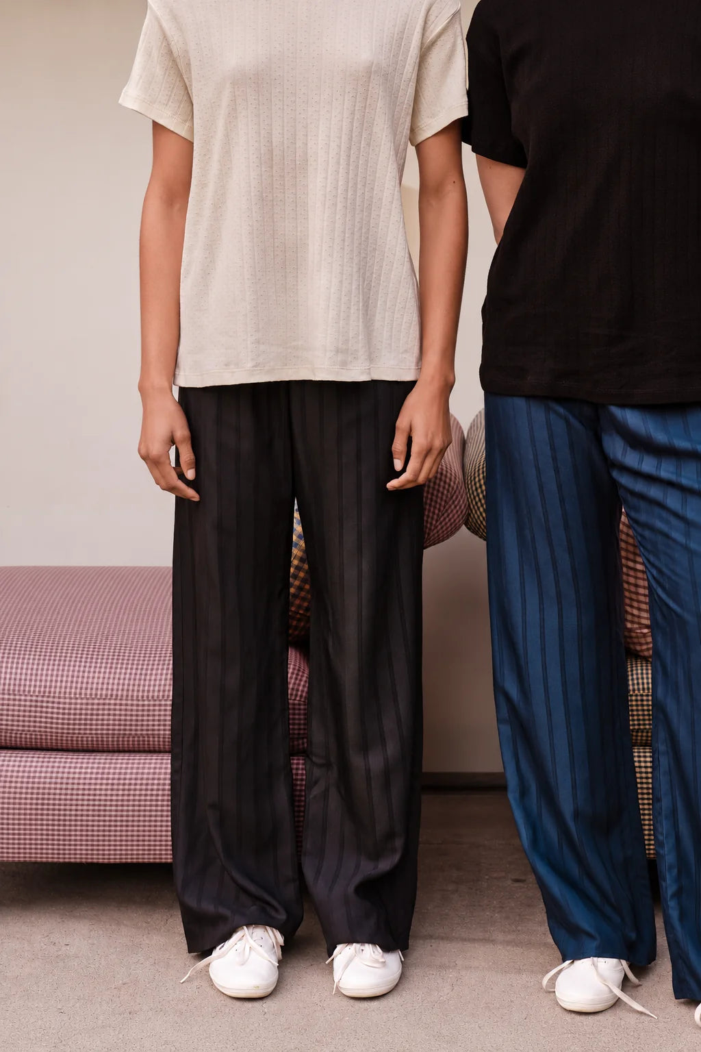 Shadow Stripe Simple Pant - Jet