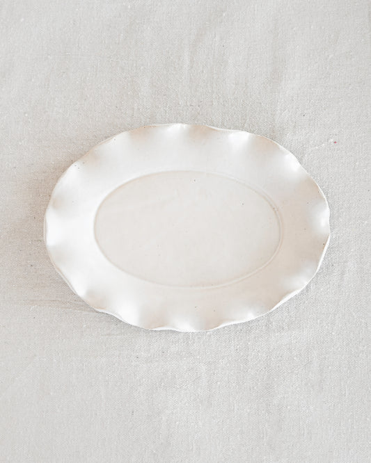 Ceramic Ruffle Edge Platter