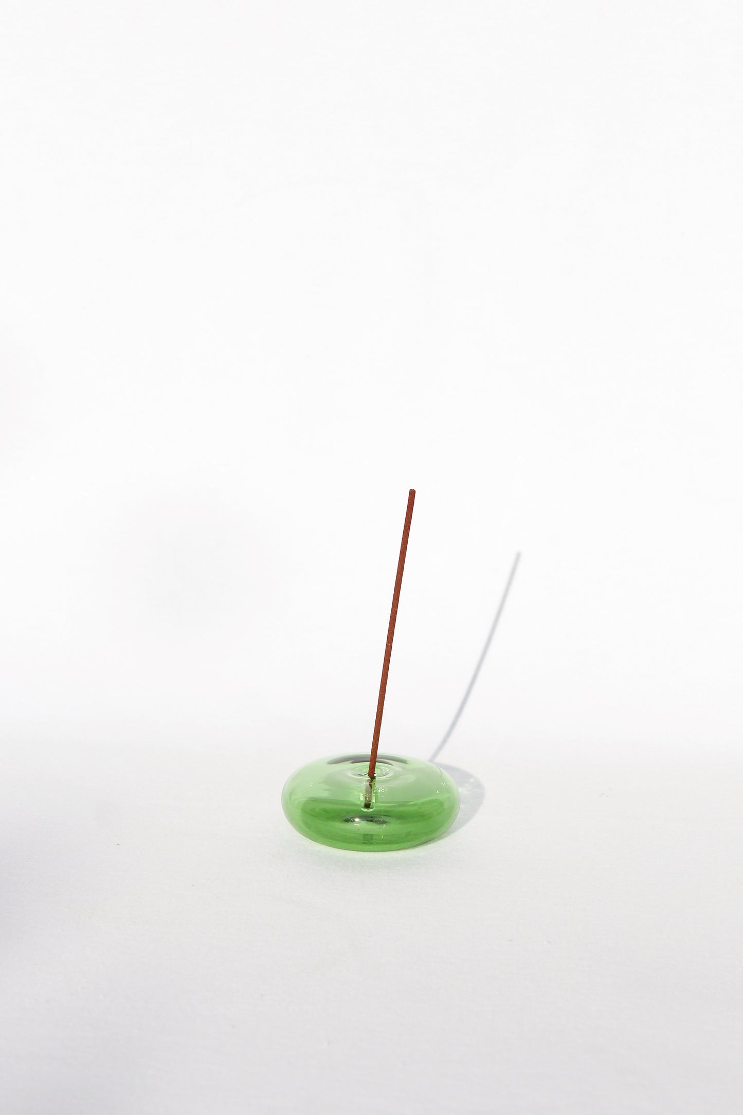 Bubble Glass Incense Holder - Green