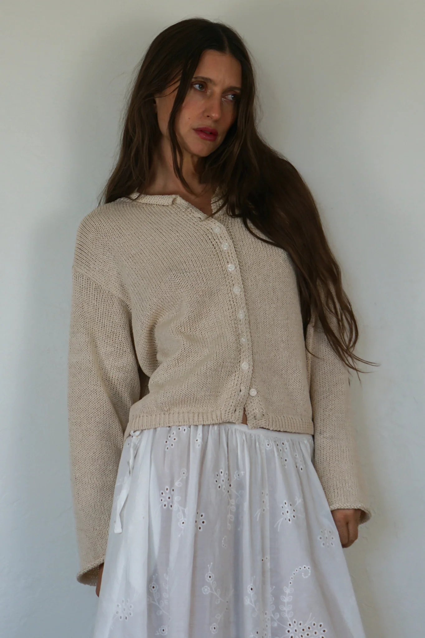 Knit Cardigan - Natural