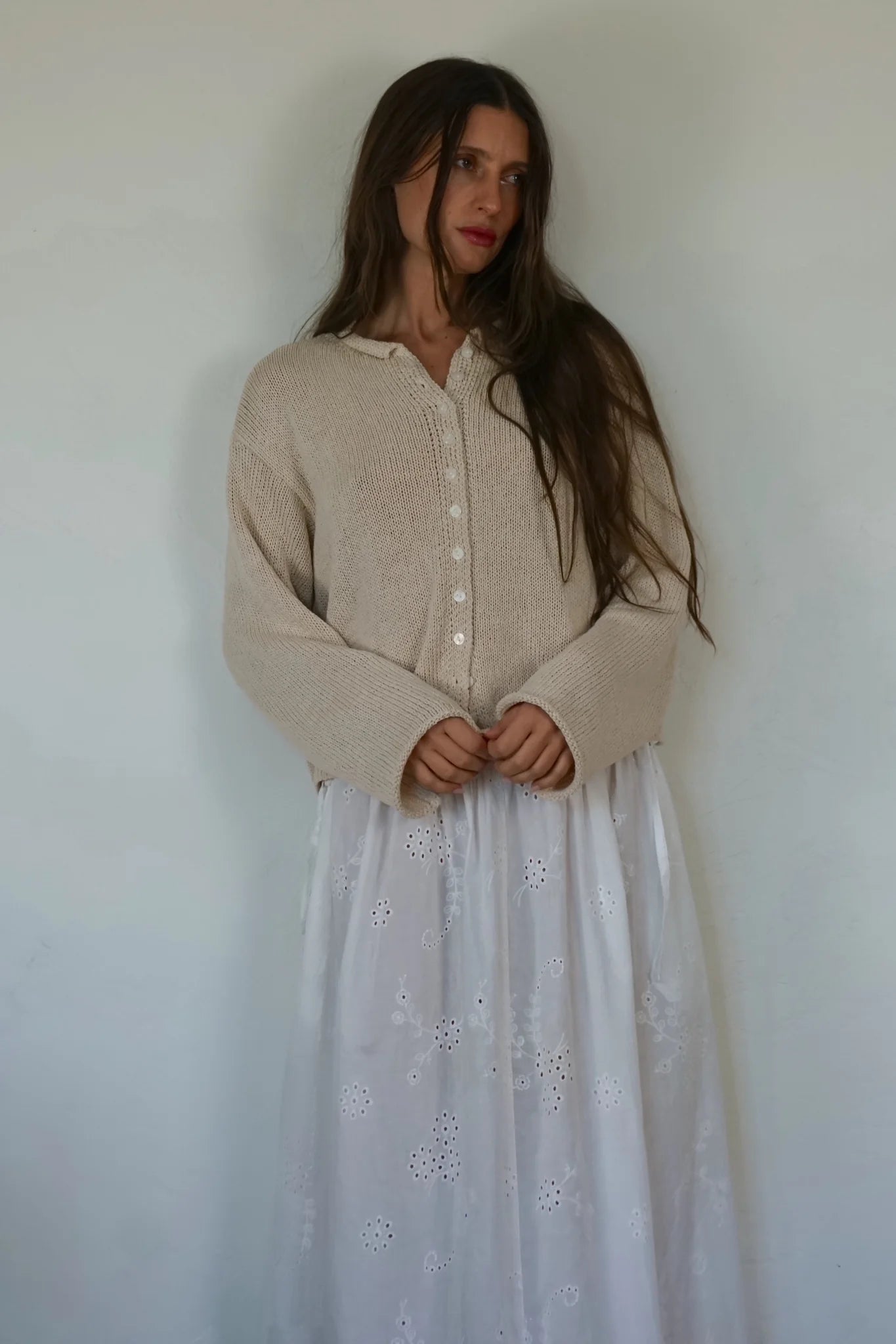 Knit Cardigan - Natural