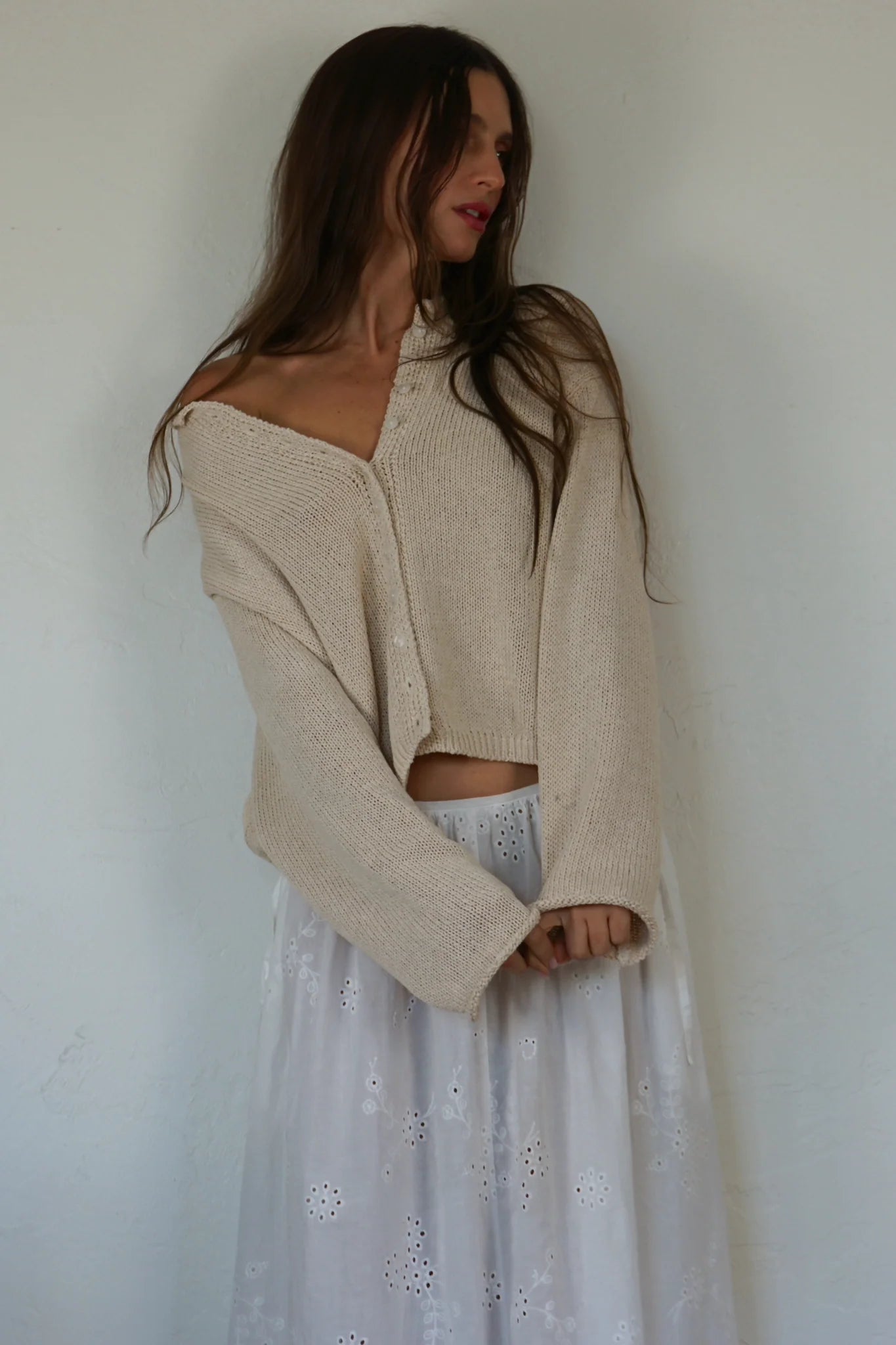 Knit Cardigan - Natural