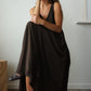 Satin Maxi Dress - Chocolate