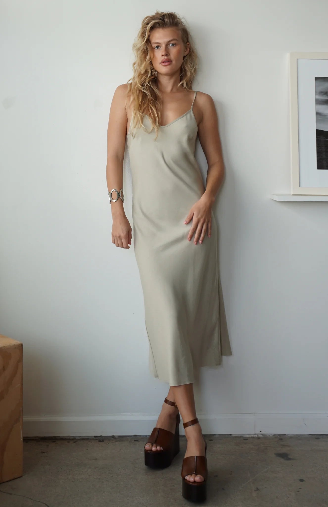 Leo Slip Dress - Sand