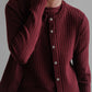 Sweater Rib Cardi - Oxblood