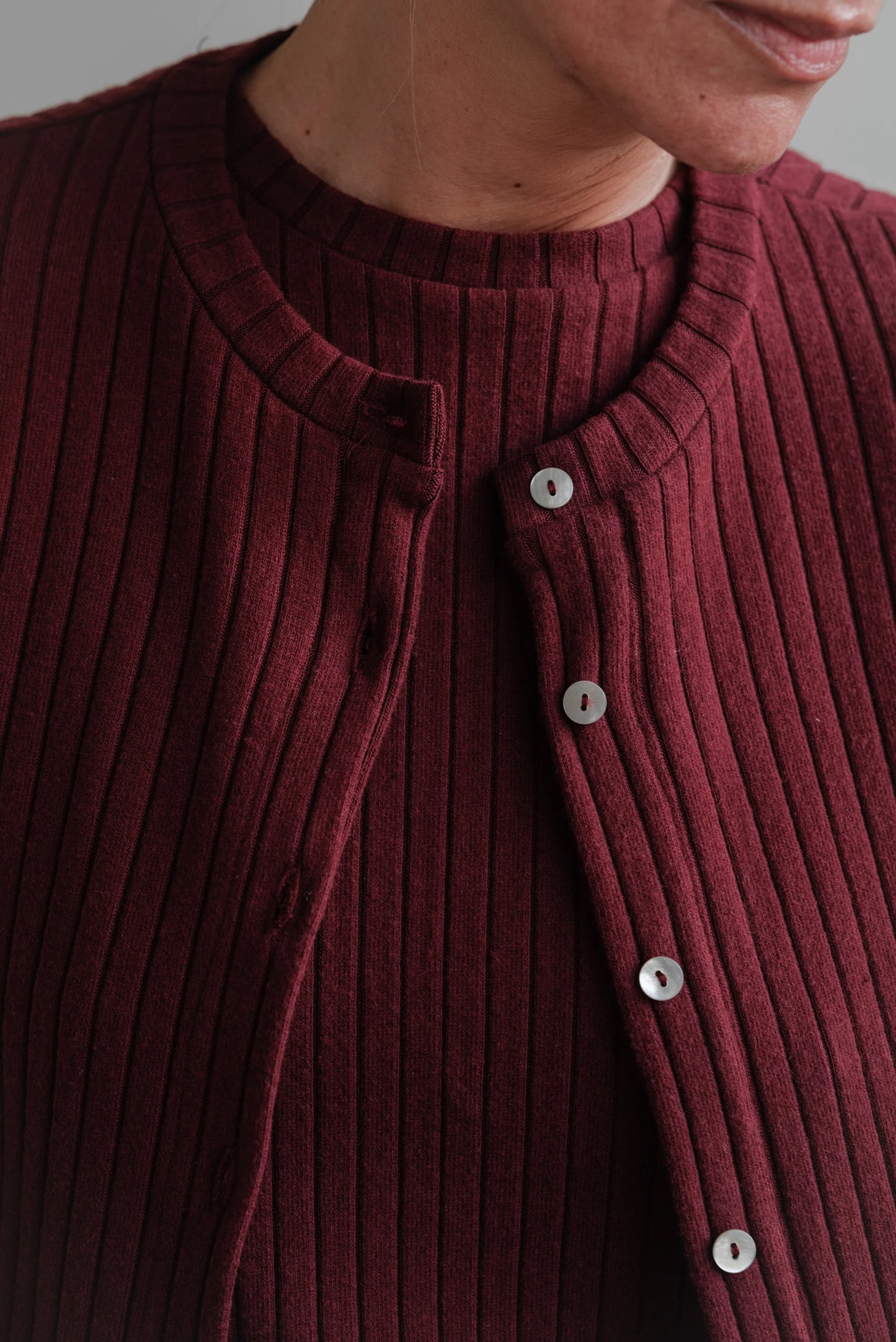 Sweater Rib Shell - Oxblood