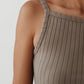 Sweater Rib Tank - Mushroom