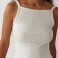 Sweater Rib Tank - Creme