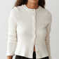 Sweater Rib Cardi - Creme