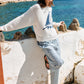 Josette Cotton Knit Pullover - Ivory