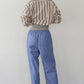 Pop Stripe Drawstring Pant - Azure Pinstripe