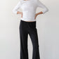 Baby Rib Scallop Pant - Jet