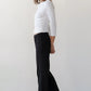 Baby Rib Scallop Pant - Jet