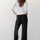 Baby Rib Scallop Pant - Jet