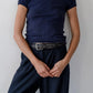 Pointelle Baby Tee - Navy