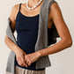 Rib Spaghetti Tank - Navy