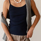 Rib Spaghetti Tank - Navy