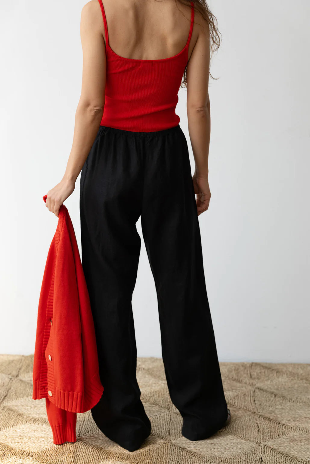 Linen Simple Pant - Jet