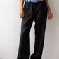 Linen Drawstring Pant - Black