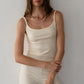 Rib Spaghetti Tank - Creme