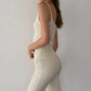 Rib Spaghetti Tank - Creme