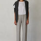Stripe Jersey Bow Simple Pant - Oatmeal
