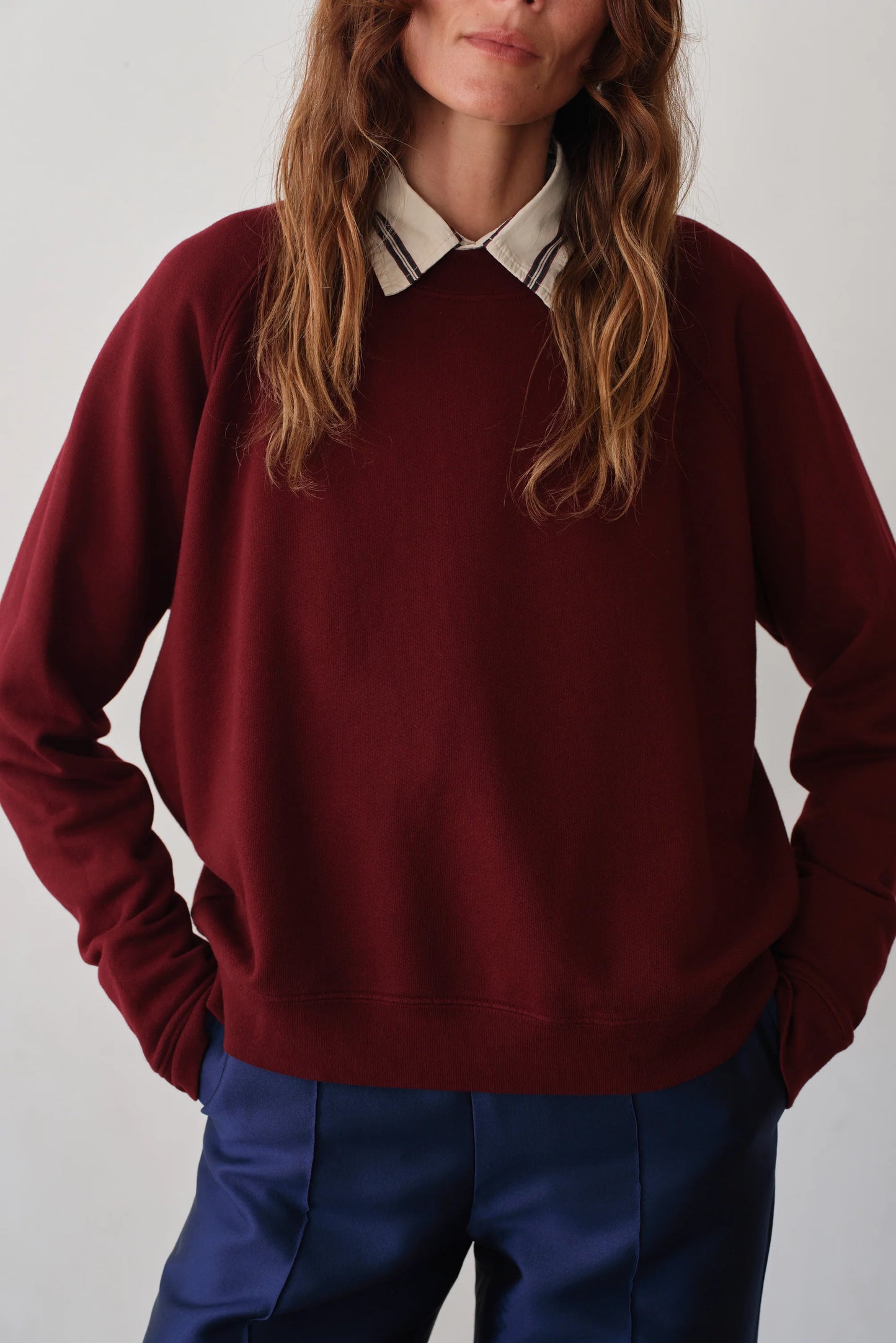 Eco-Terry Crewneck - Oxblood