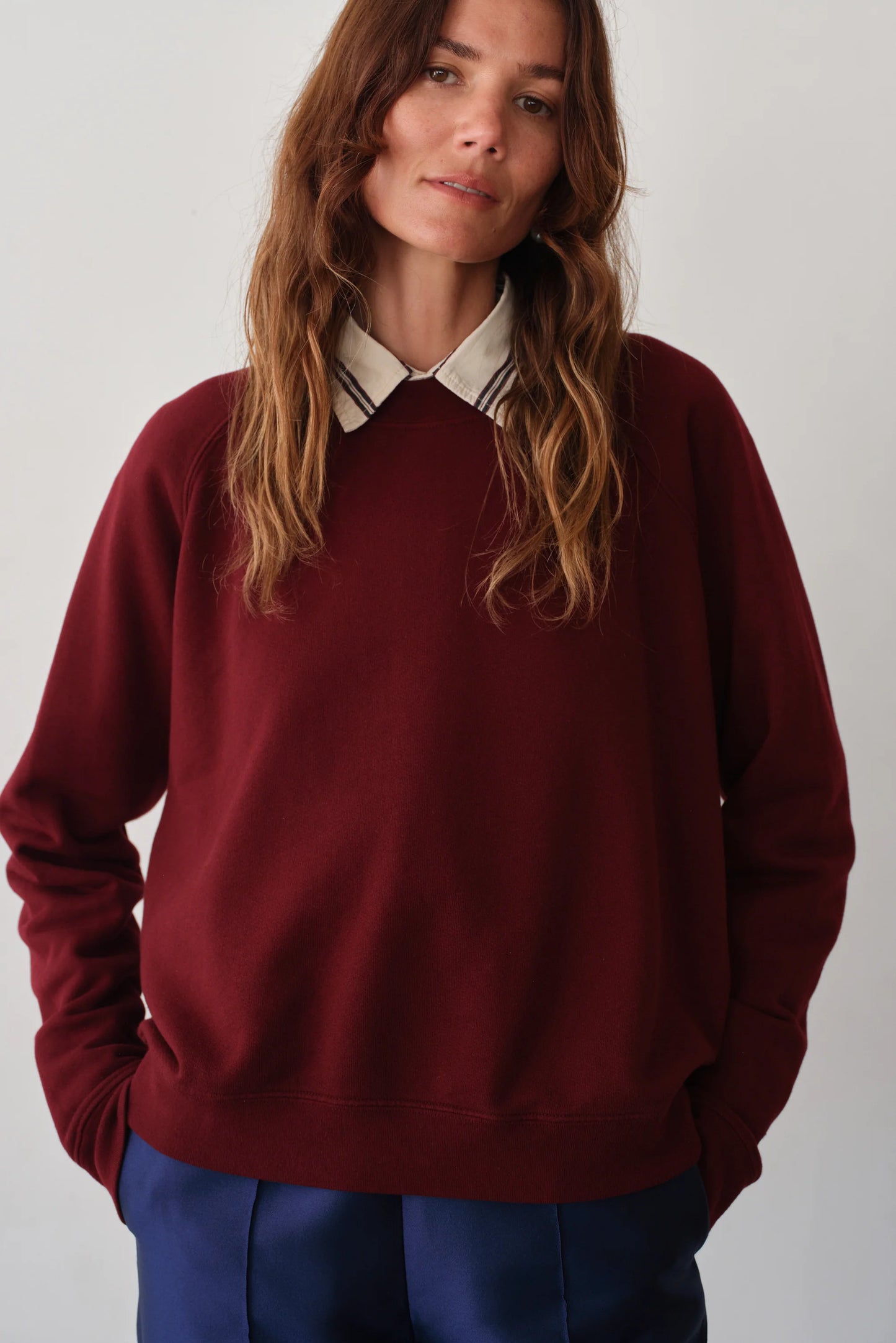 Eco-Terry Crewneck - Oxblood