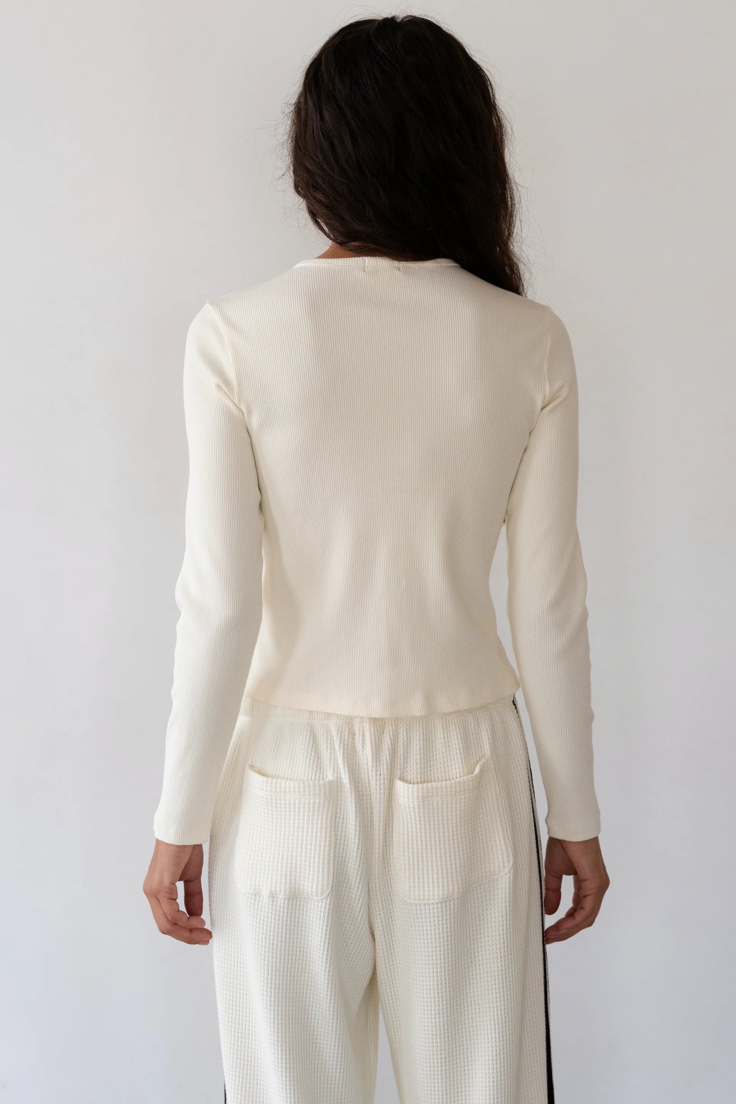 Rib Cardi - Creme