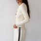 Rib Cardi - Creme