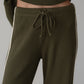 Thermal Crop Stripe Pant - Oregano