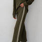 Thermal Crop Stripe Pant - Oregano