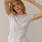 Pointelle Baby Tee - Powder