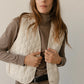 Quilted Vest - Creme