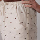 Silk Taffeta Cargo Pant - Creme Walnut Polka Dot