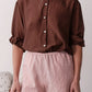 Cotton Gingham Tap Short - Rhubarb