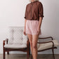 Cotton Gingham Tap Short - Rhubarb