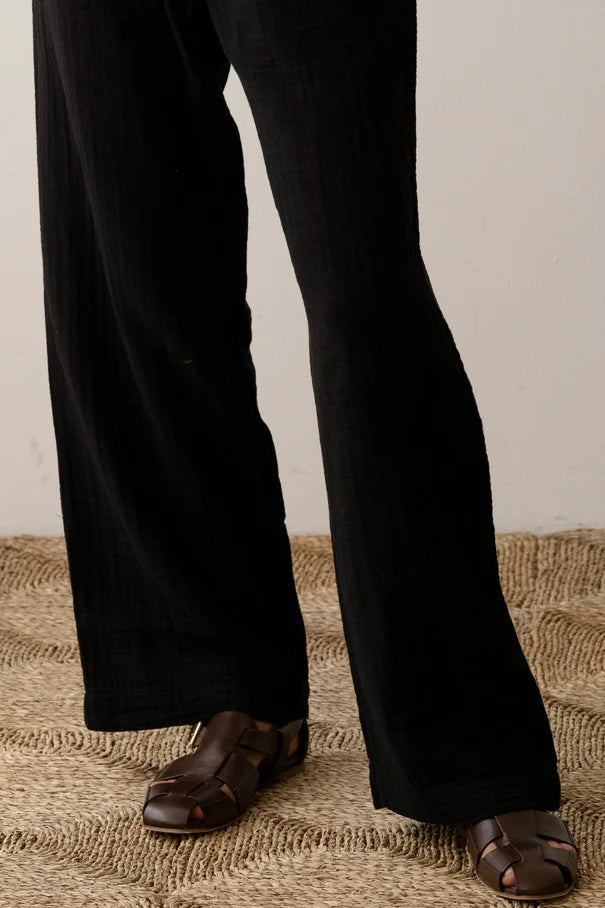 Bubble Crop Simple Pant - Jet