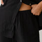 Bubble Crop Simple Pant - Jet