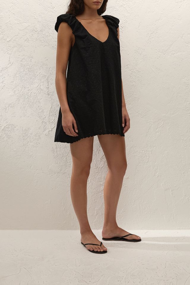 Clementina Mini Dress - Black