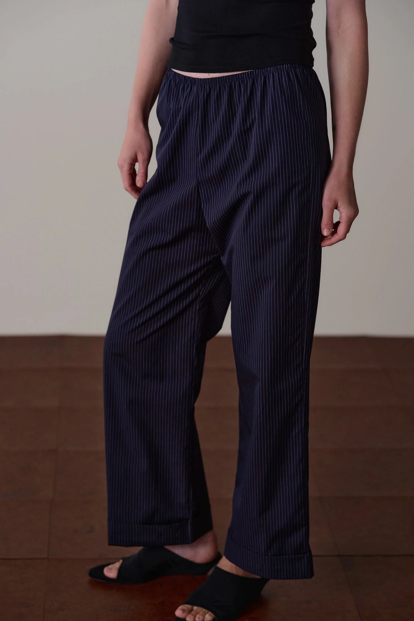 Pop Pinstripe Simple Pant - Navy