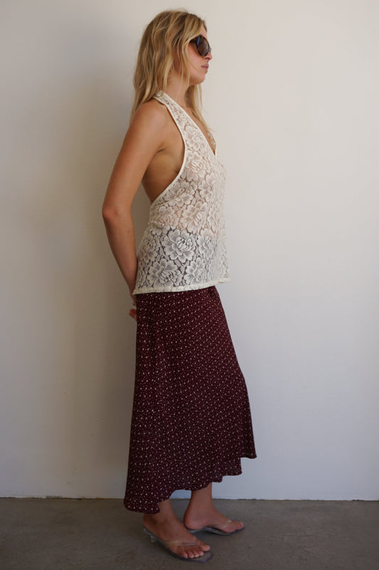 1997 Skirt - Merlot Floral