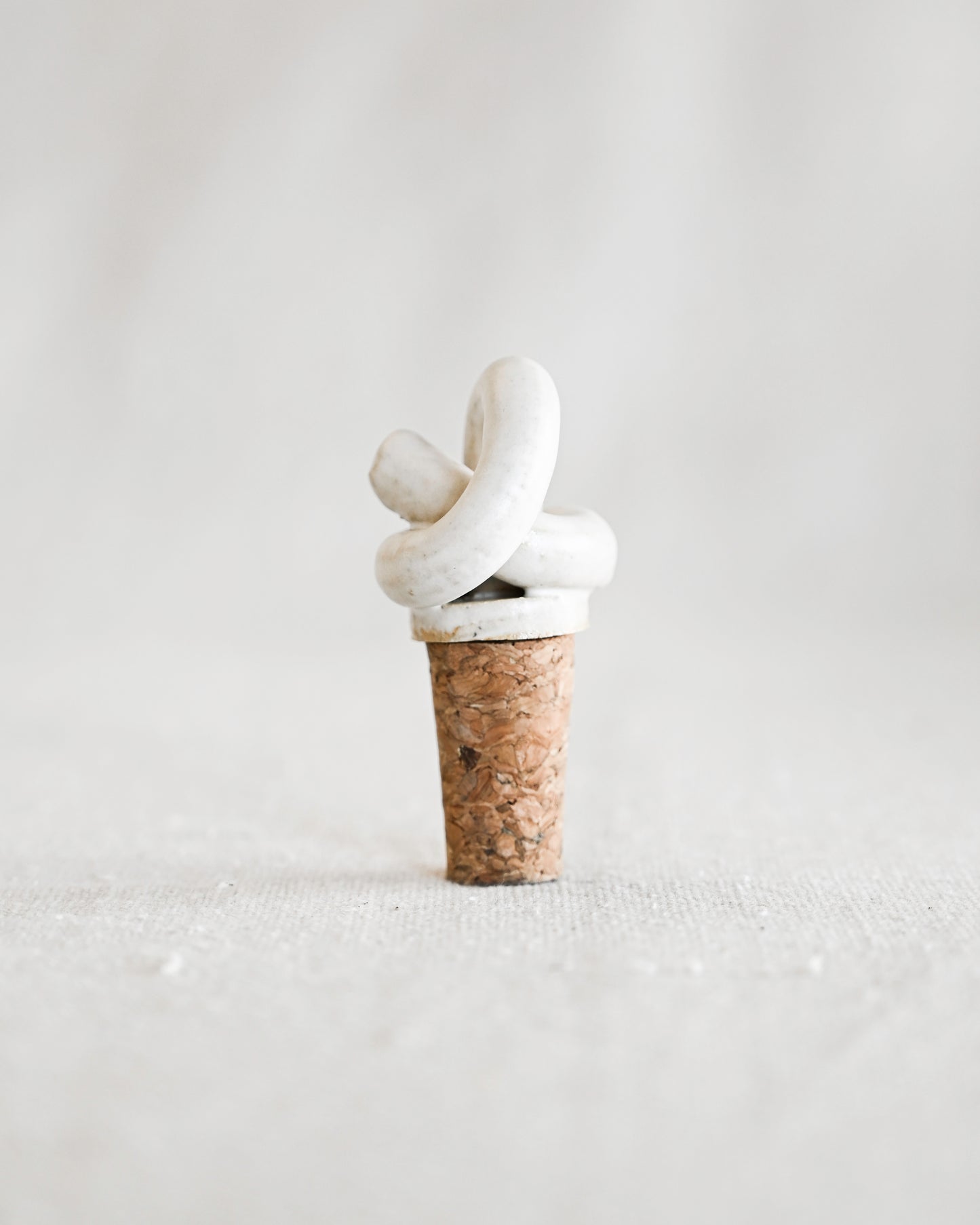 Ceramic Knot Wine Topper
