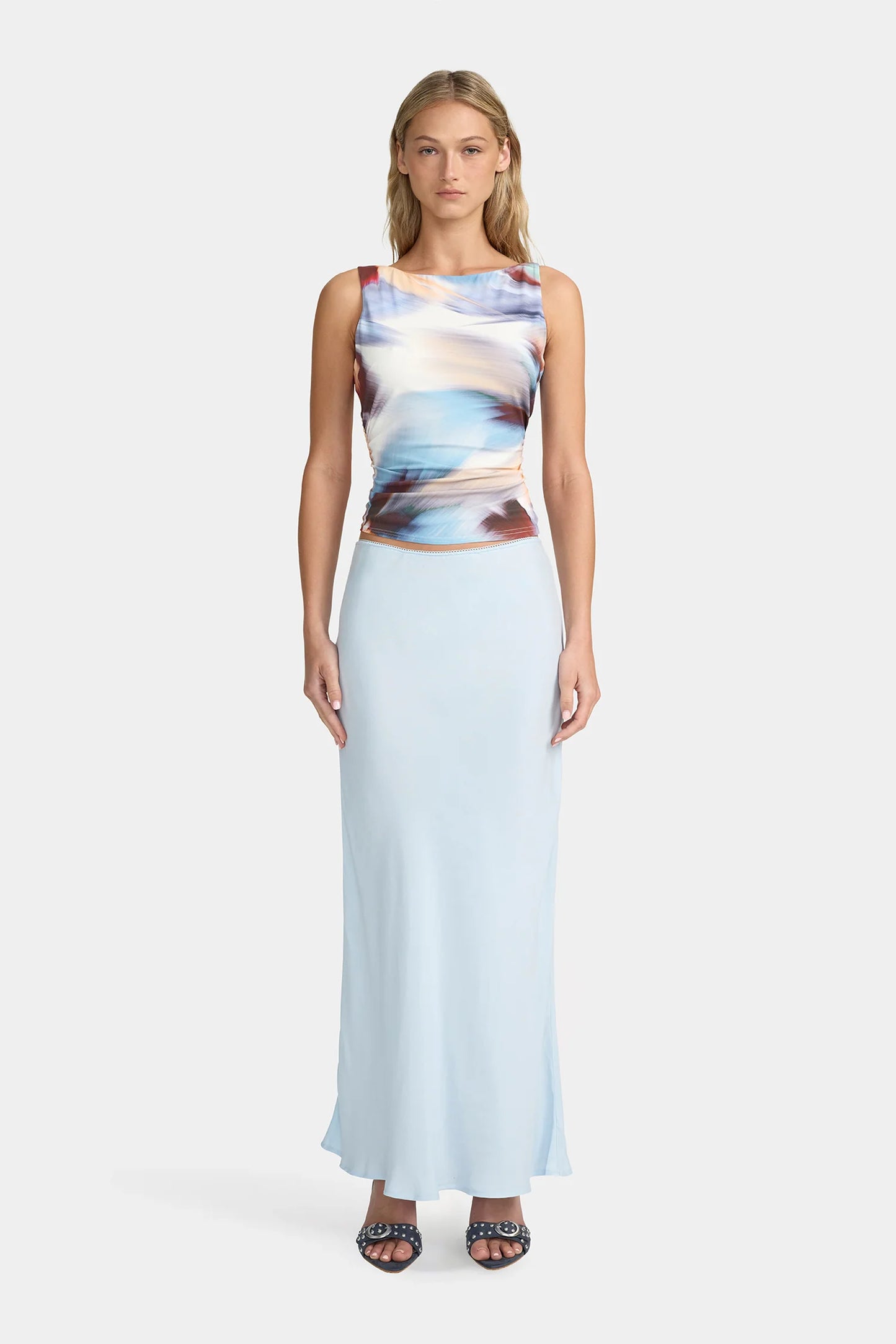 Marli Slip Skirt - Powder Blue