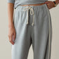 Eco-Terry Stripe Pant - Heather Grey