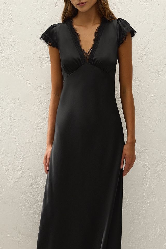 Mina Midi Dress - Black