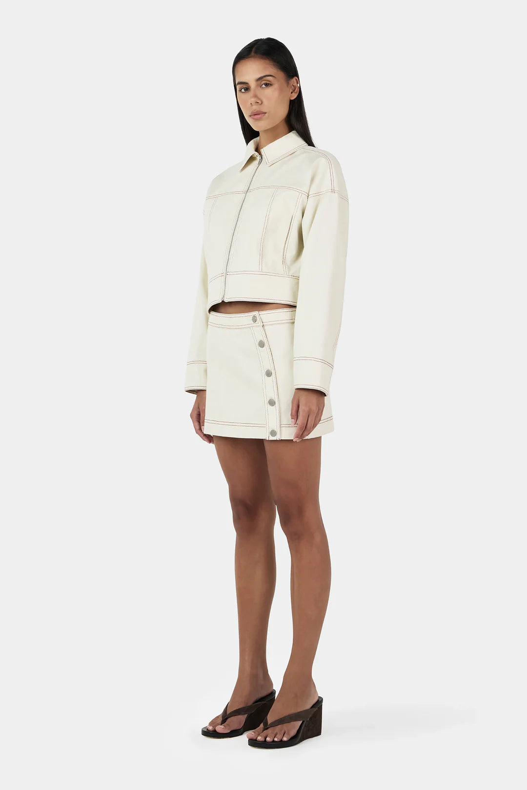 Gina Denim Jacket - Ecru