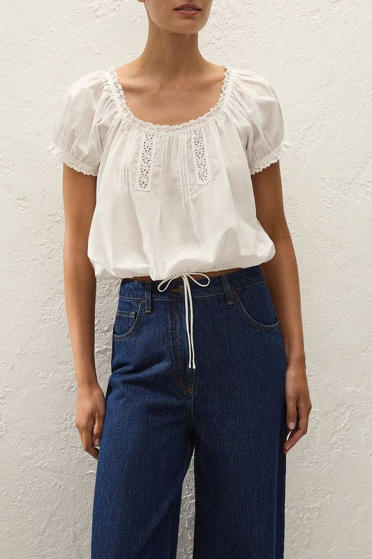Gabi Top - Fernanda Lace Antique White
